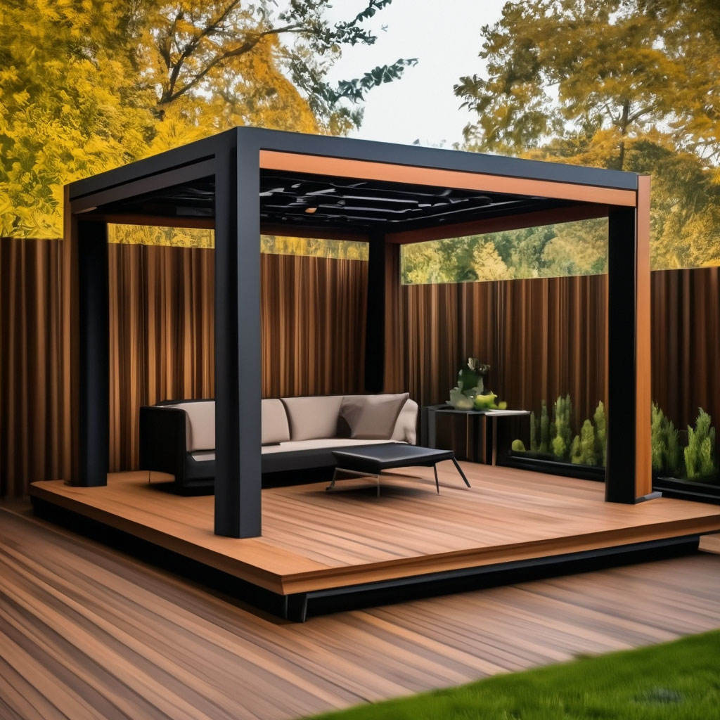 Customized Electric Waterproof Motorized Outdoor Gazebo Aluminium White Patio Roof Louvered Pergola