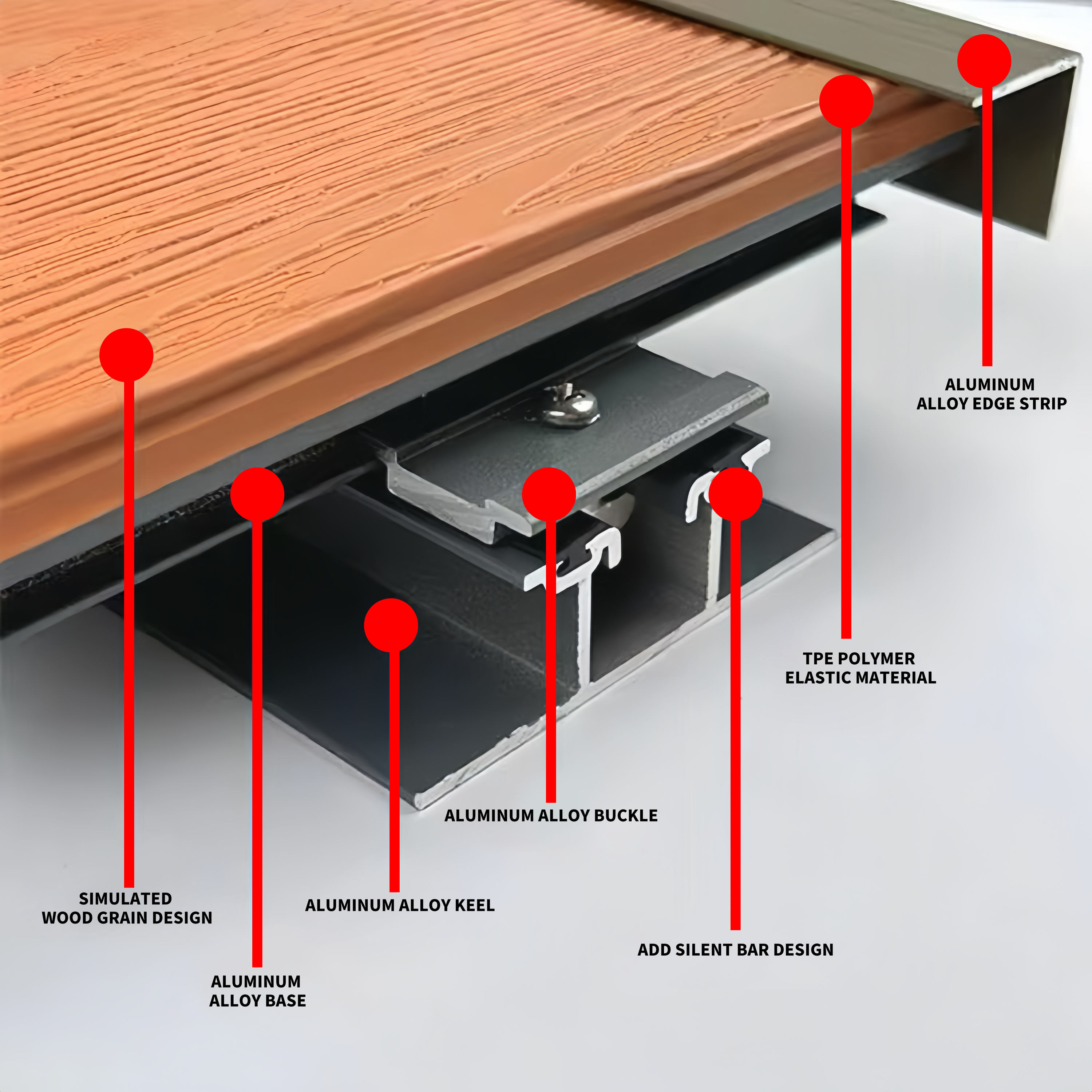 Aluminum Floor Aluminum Profile Steel Punched Aluminum Extrusioninsert Floor Drain