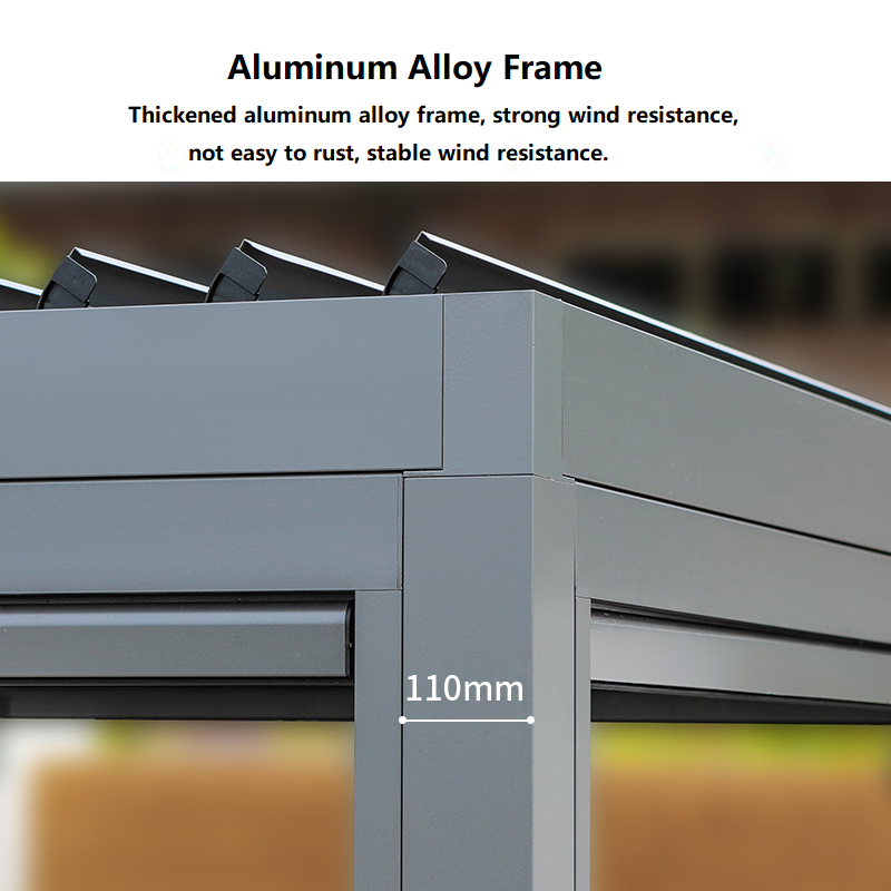 Modern Garden Building Motorized Louver Roof Aluminium Pergola New Waterproof Outdoor Patio Gazebo Pavilion Style