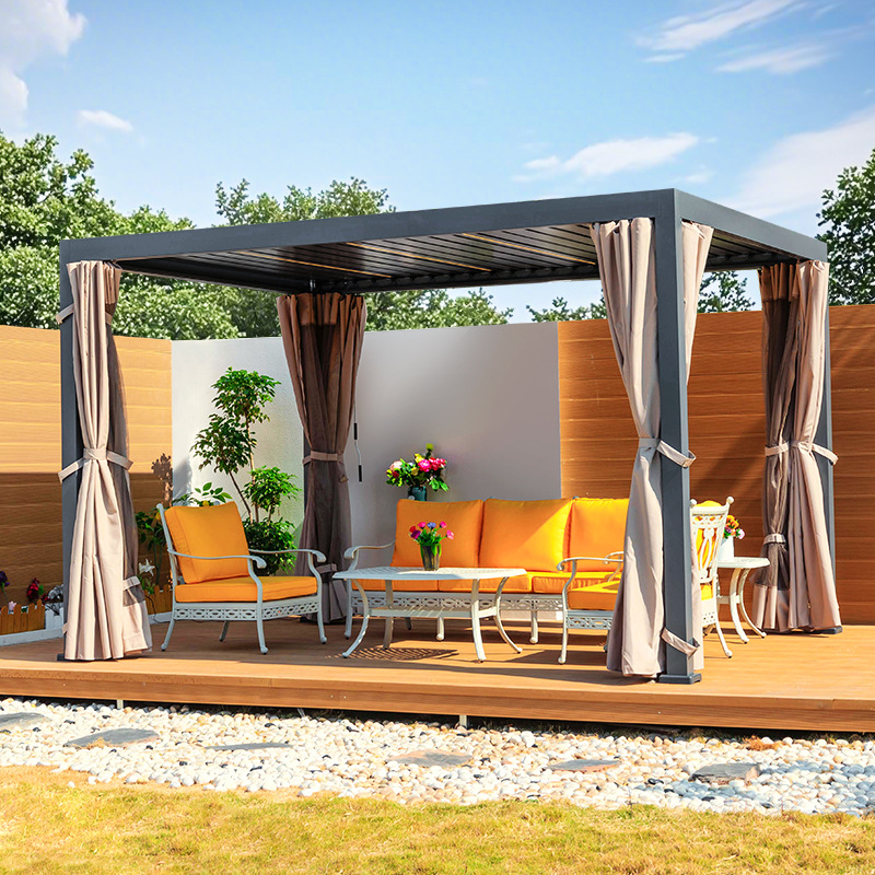 Modern Garden Building Motorized Louver Roof Al