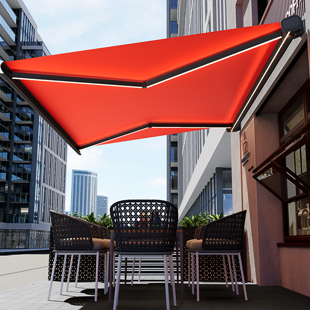 Aluminum Alloy Single Layer Straight Bracing Type Four-season Window Awning Shade Tent with Quick Automatic Opening