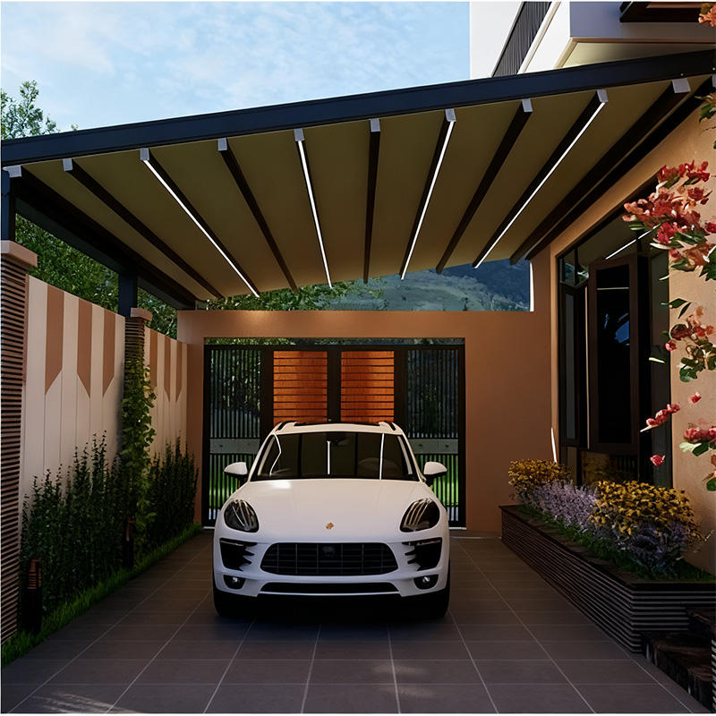 Wholesale Terrace Shade Canopy Opening Roof Canvas Patio Cover Retractable Motorized Awning Shade Outdoor